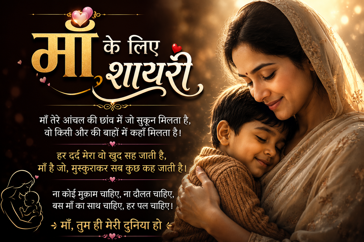 Best Maa Ke Liye Shayari in Hindi | Emotional Shayari for Mother