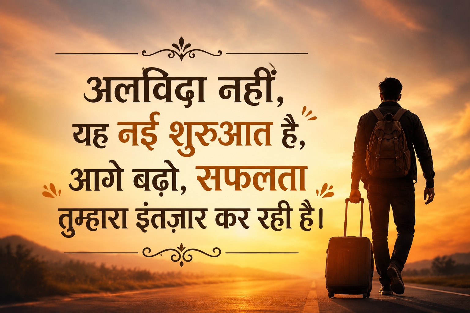 Motivation Farewell Shayari in Hindi ❤️ Emotional and Inspiring