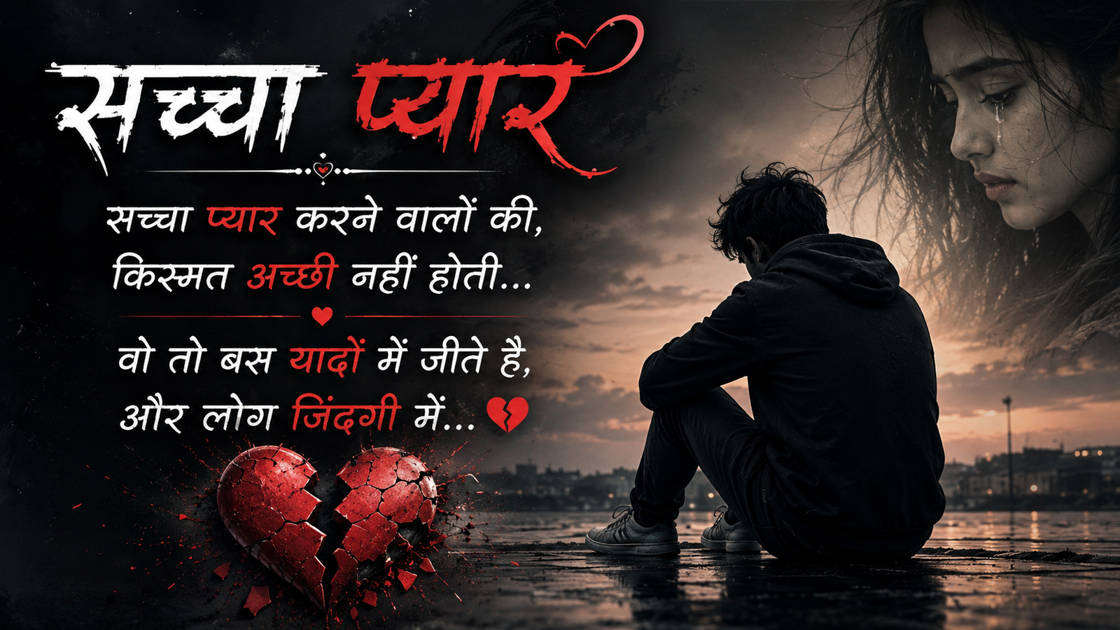 Sad True Love Broken Heart Shayari in Hindi