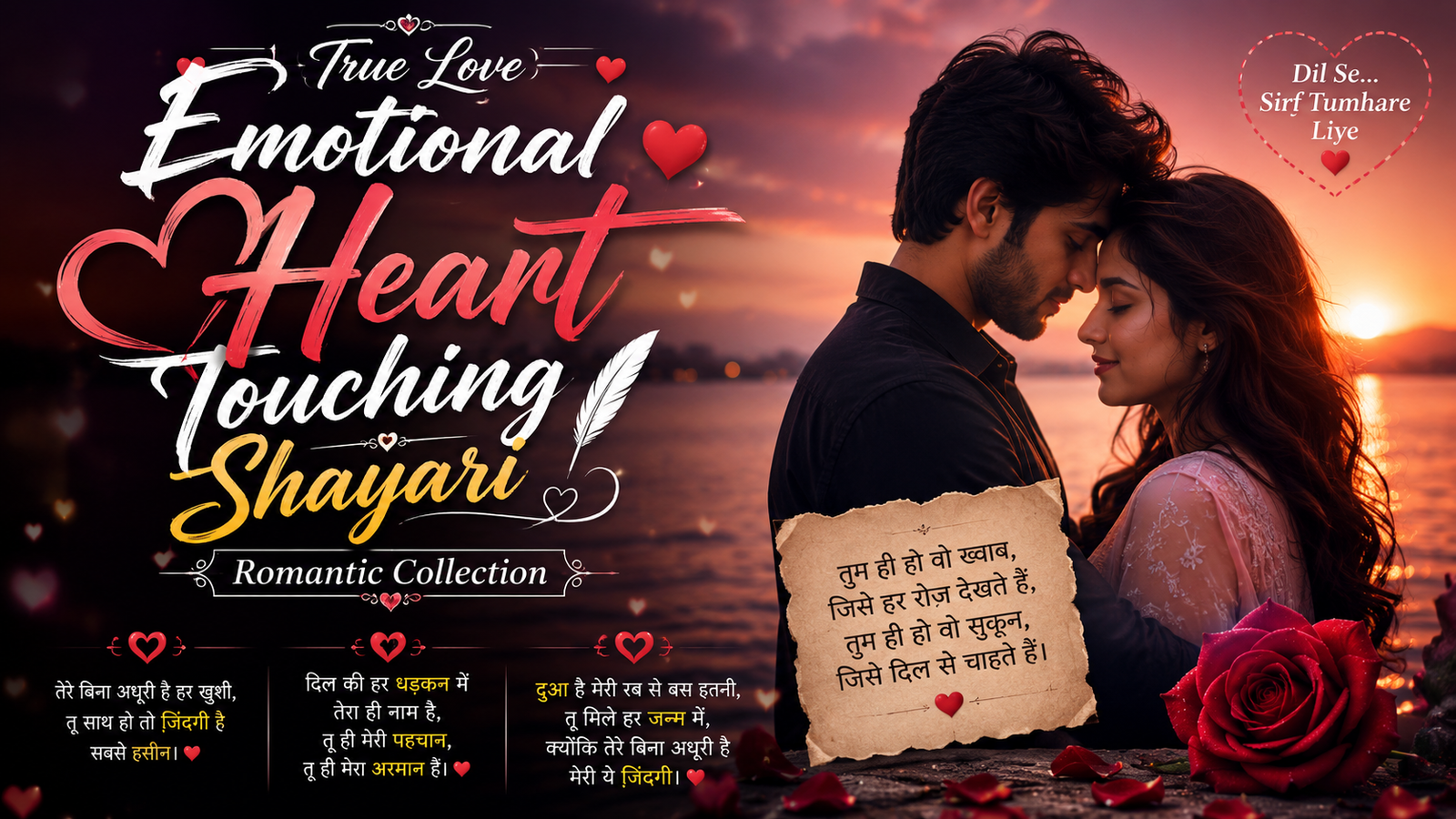 True Love Emotional Heart Touching Shayari ❤️ Romantic Collection